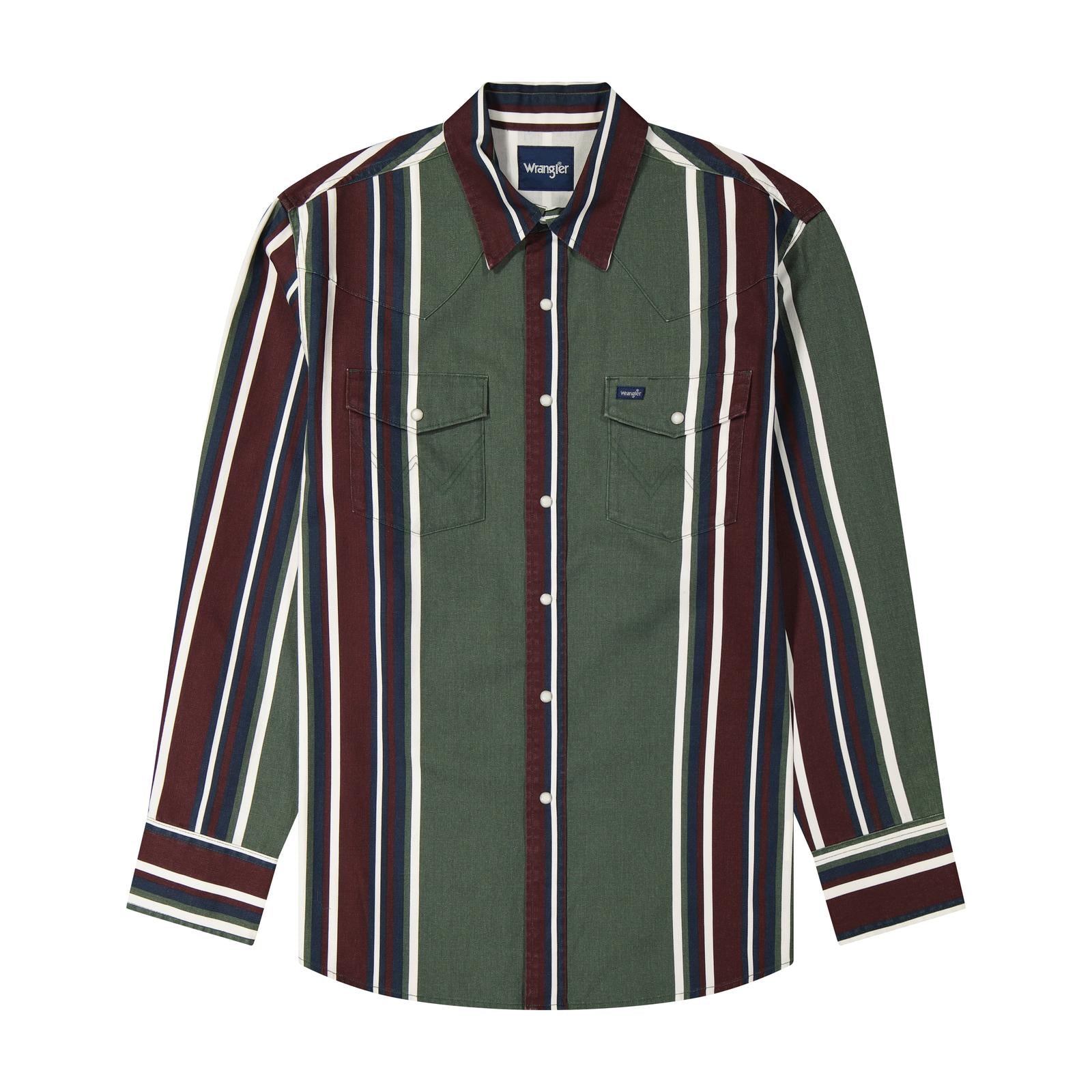 Wrangler Men's  Vintage Inspired Brushpopper Long Sleeve Shirt STYLE 112385788