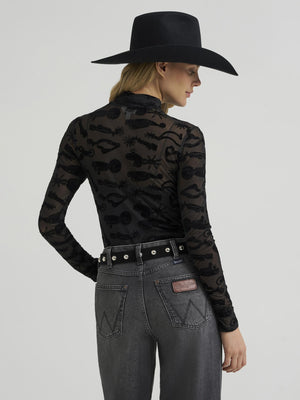 Wrangler Women's Mock Neck Top STYLE 112385967