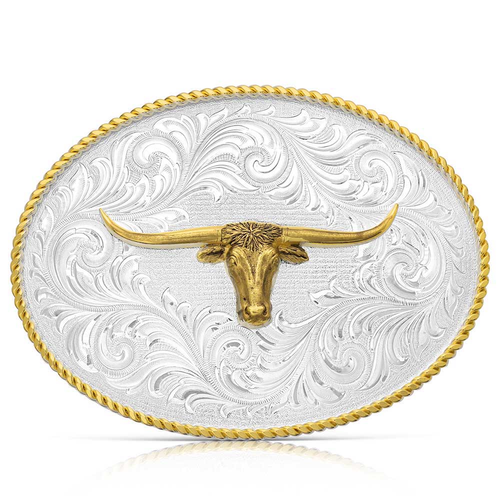 Montana Silversmiths Longhorn Buckle STYLE 1255-767M