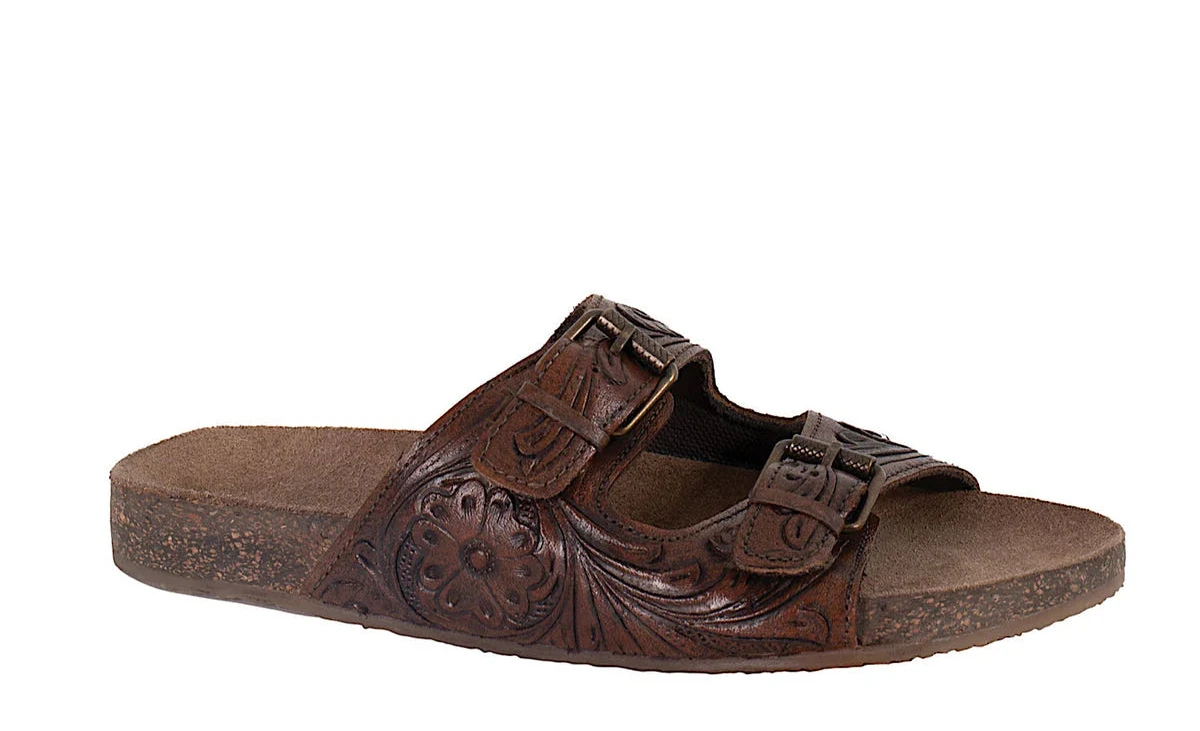 Roper Women's Tooled Leather Sandal STYLE 21-0607-3731