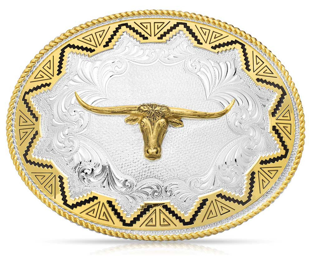 Montana Silversmiths Southwest Longhorn Buckle STYLE 2190-767M