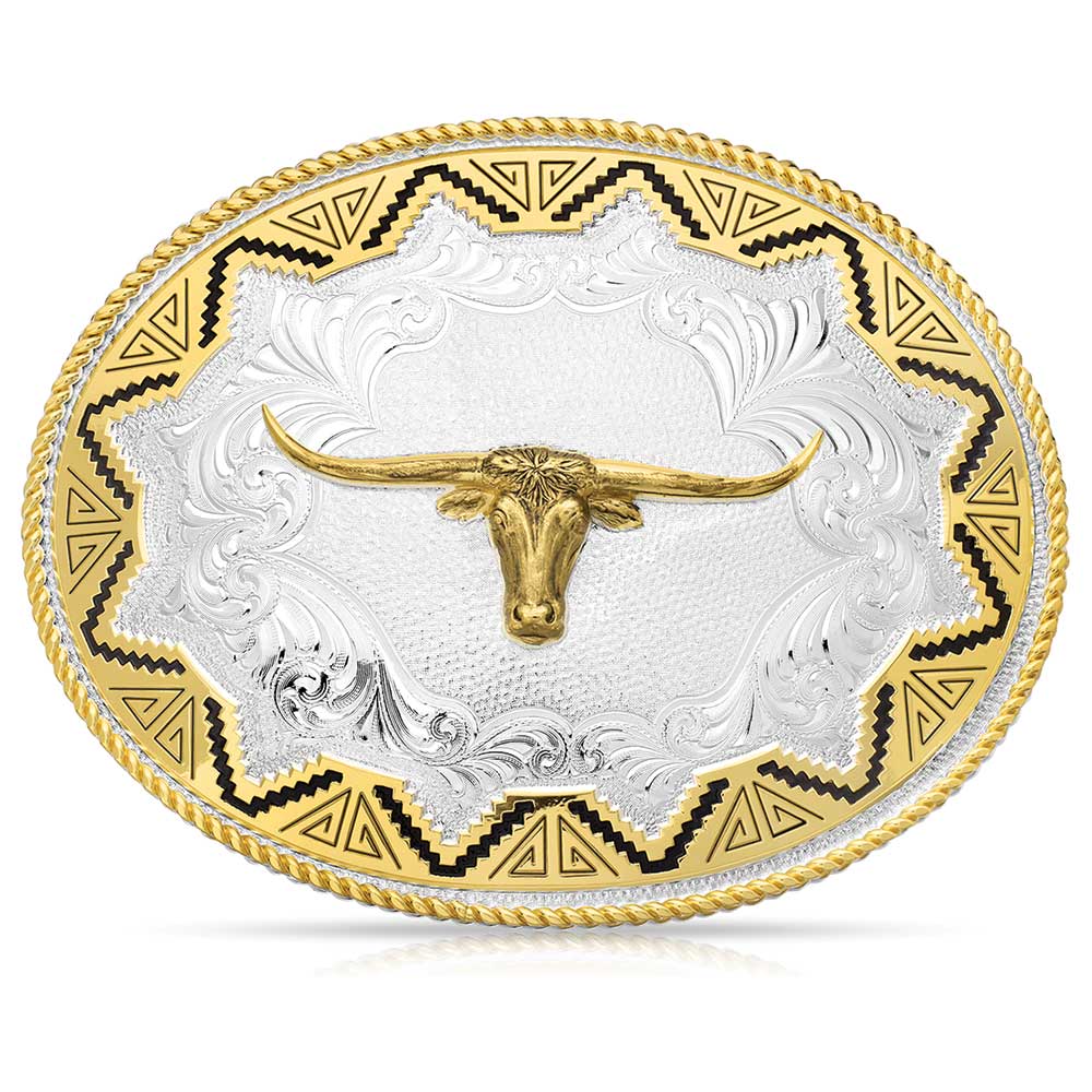 Montana Silversmiths Southwest Longhorn Buckle STYLE 2190-767M