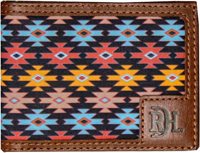 Red Dirt Hat Company Bifold Southwest Canvas Wallet STYLE 22228881W4