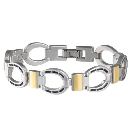 Sabona Men's Horseshoe Duet Magnetic Bracelet STYLE 227