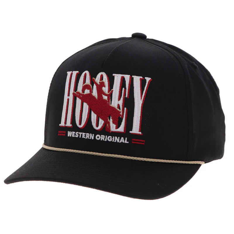 Hooey Hat Black w/ Embroidered Logo STYLE 2569T-BK