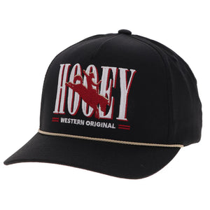 Hooey Hat Black w/ Embroidered Logo STYLE 2569T-BK