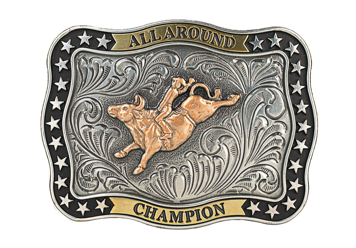 Nocona Youth Rectangle Bullrider Champion Buckle STYLE 36106