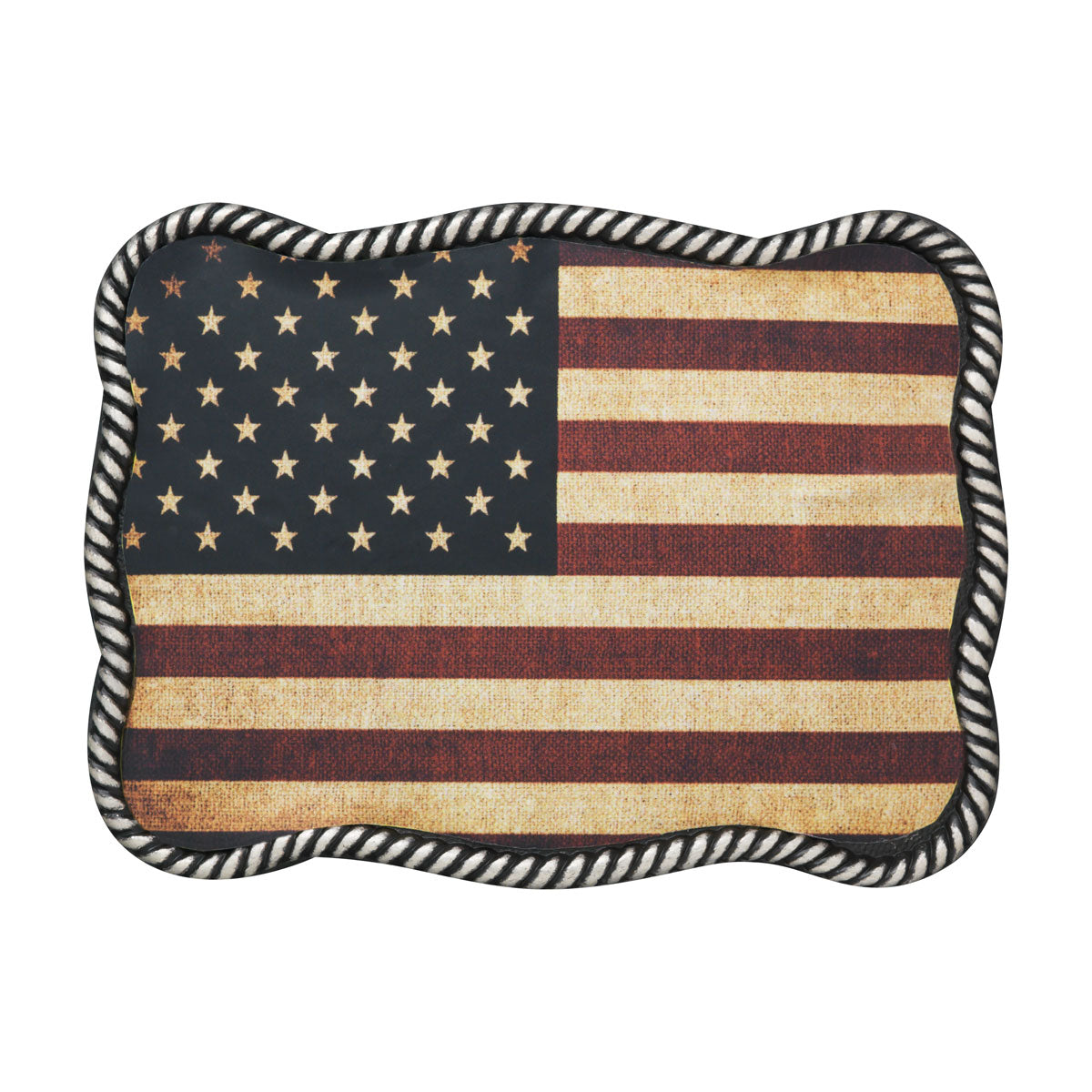 Nocona Rectangle USA Flag Buckle STYLE 37040