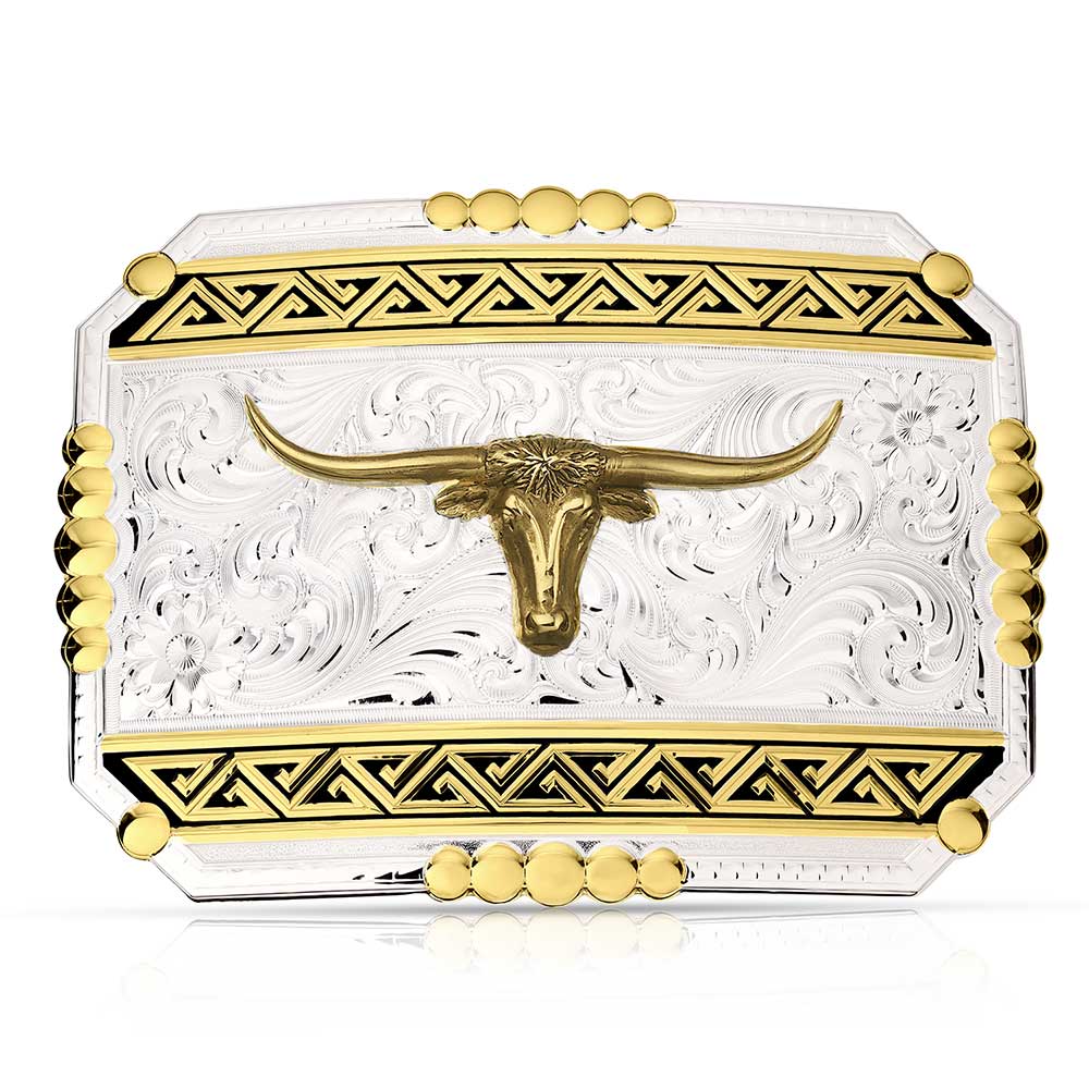 Montana Silversmiths Southwest Origins Buckle with Longhorn STYLE 52910-767M