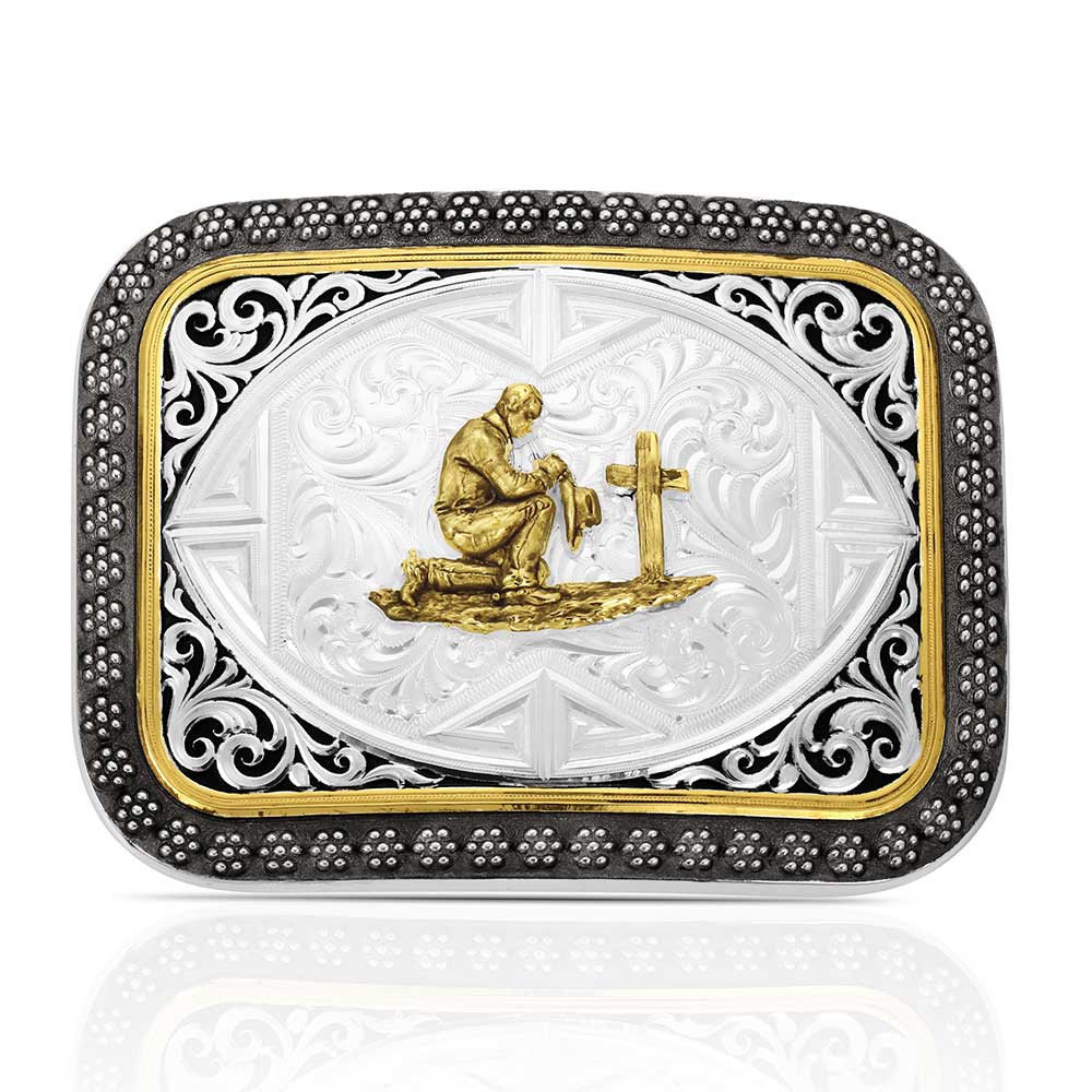 Montana Silversmiths Praying Cowboy Buckle STYLE 56400-917M