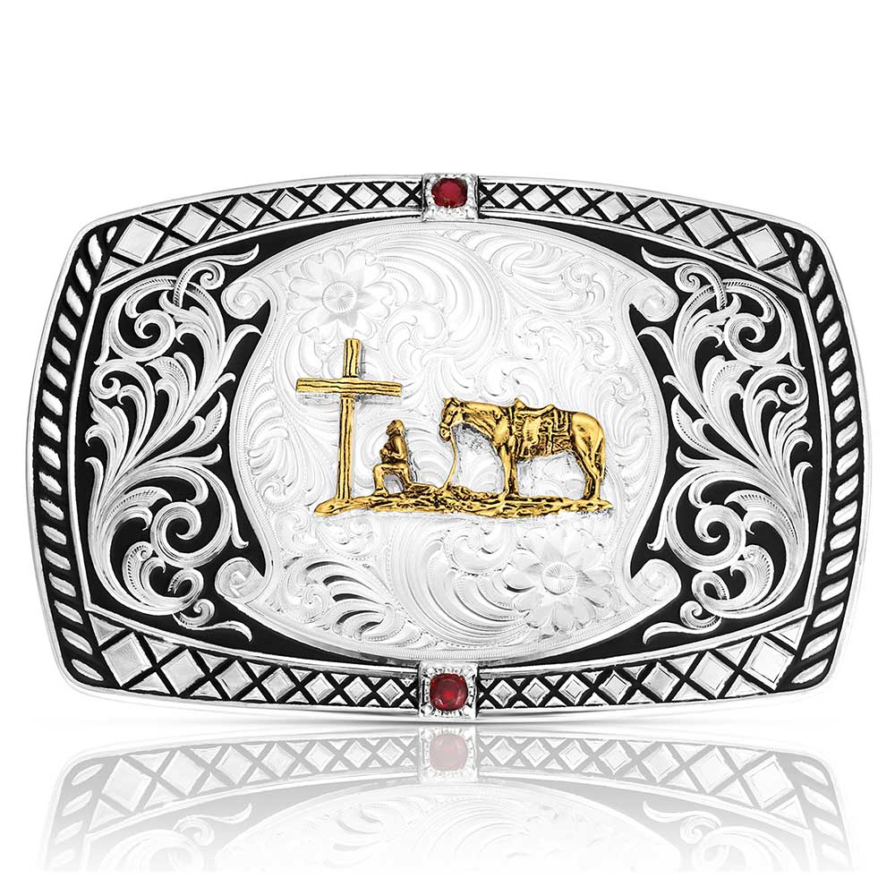 Montana Silversmiths Praying Cowboy Buckle STYLE 58410-731M