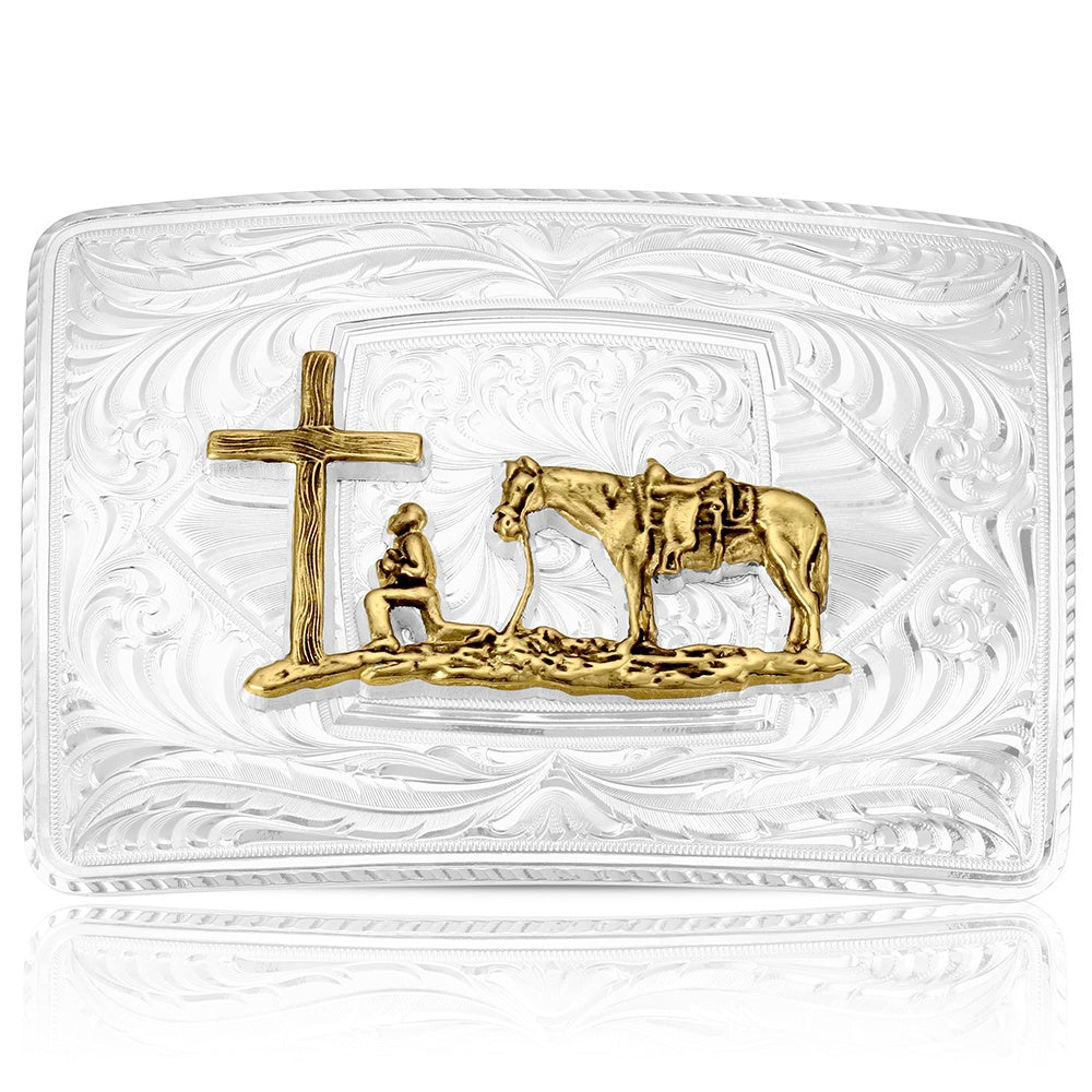 Montana Silversmiths Praying Cowboy Buckle STYLE 59200-731