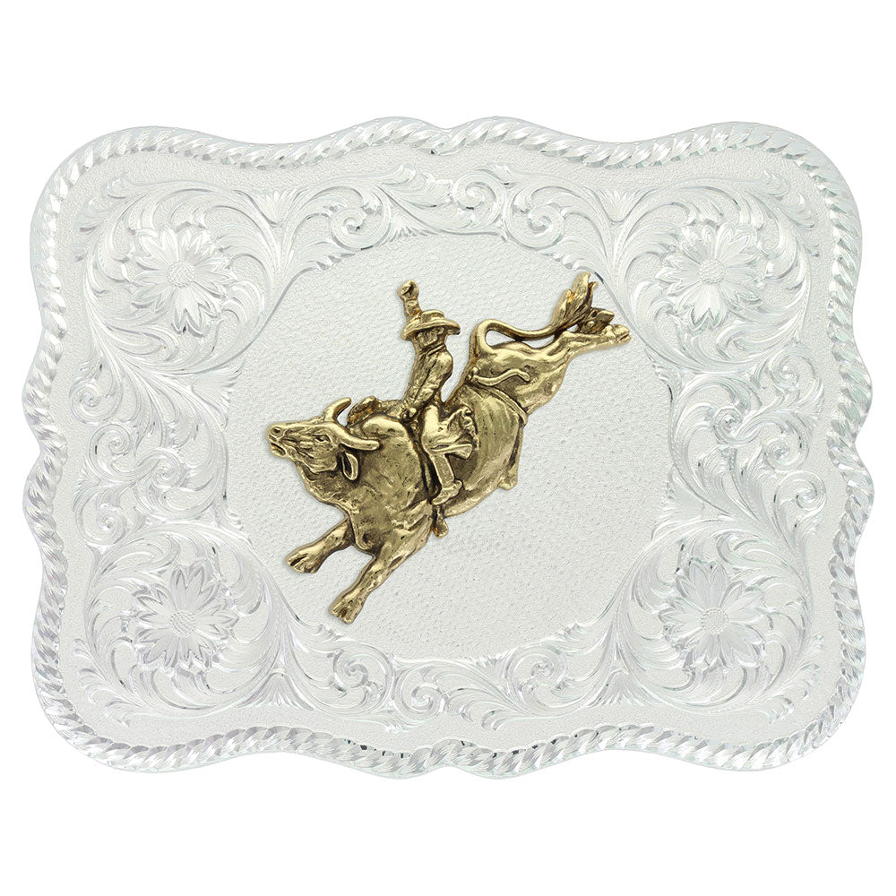 Montana Silversmiths Scalloped Silver Western Belt Buckle STYLE 61669-528