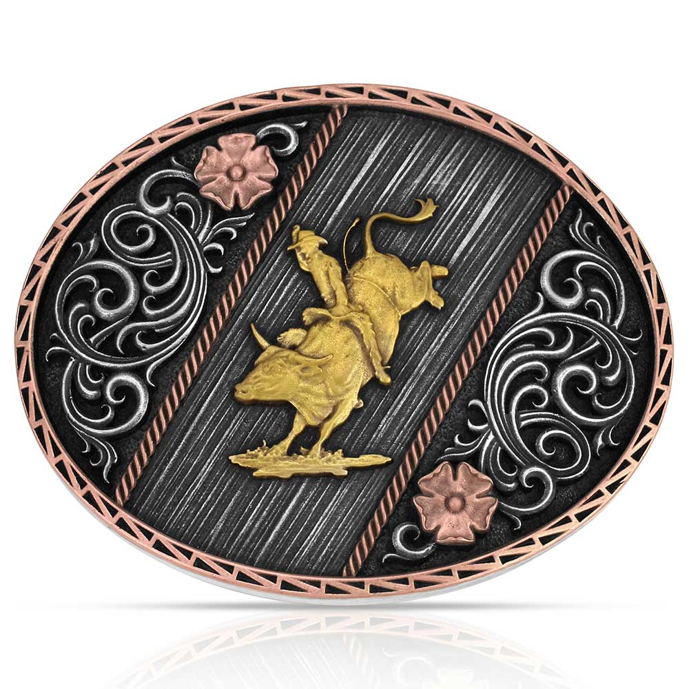 Montana Silversmiths Tri Color Rodeo Buckle STYLE A1086P