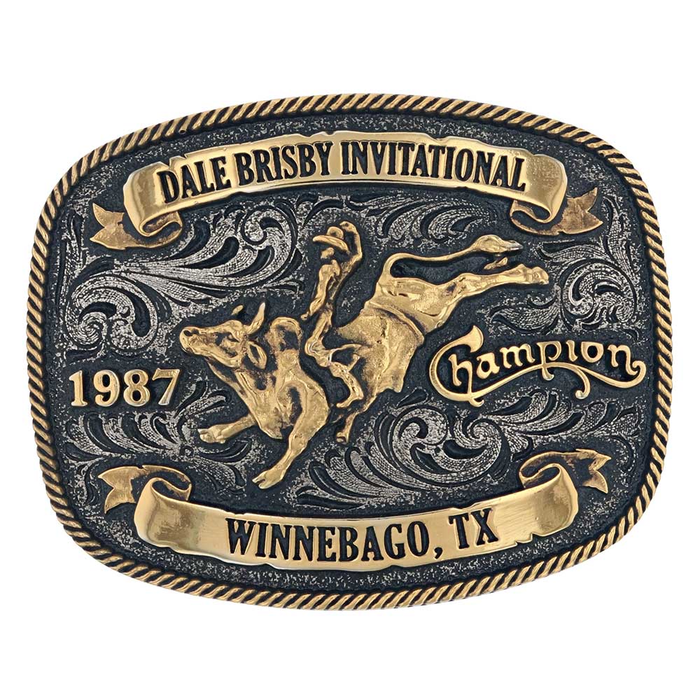 Montana Silversmiths Dale Brisby Invitational 1987 Trophy Buckle STYLE A801DB
