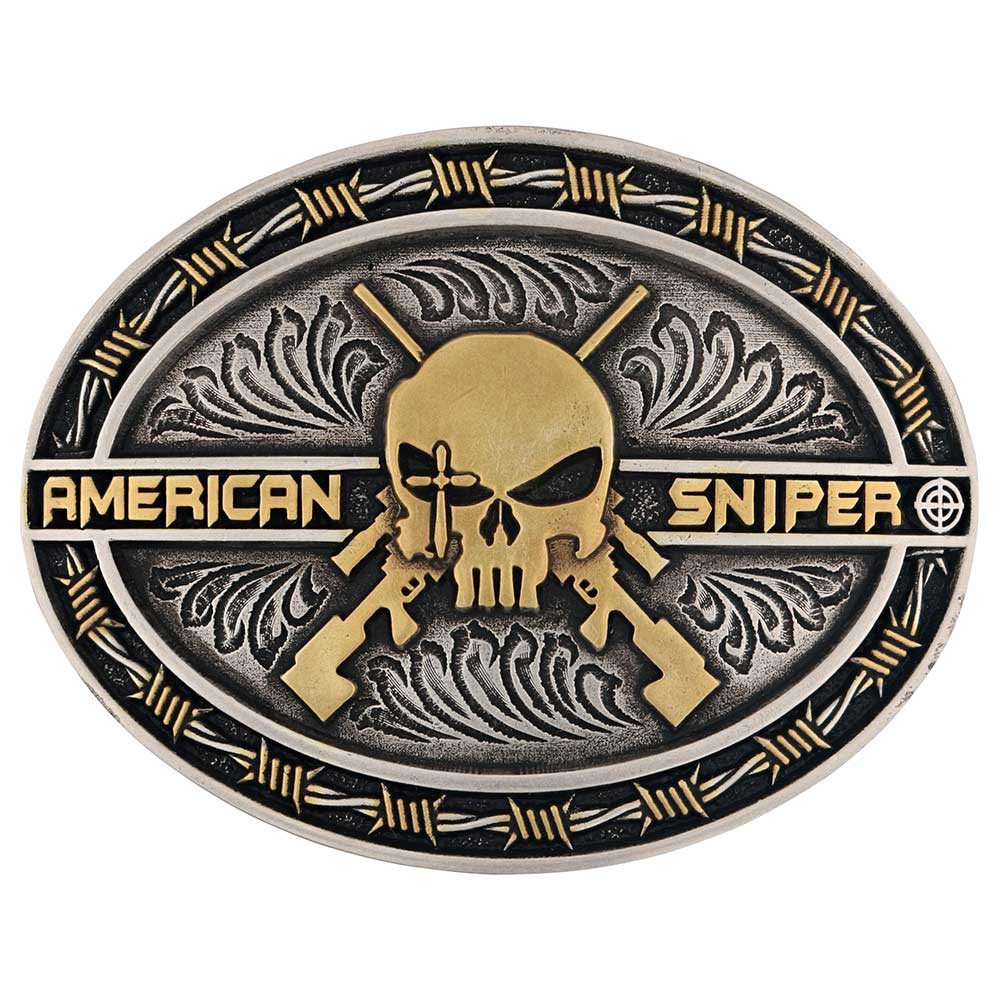 Montana Silversmiths Attitude Cover Fire Chris Kyle Buckle STYLE A991CK