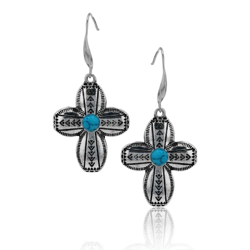 Montana Silversmiths Forever Faithful Turquoise Attitude Earrings STYLE AER5583