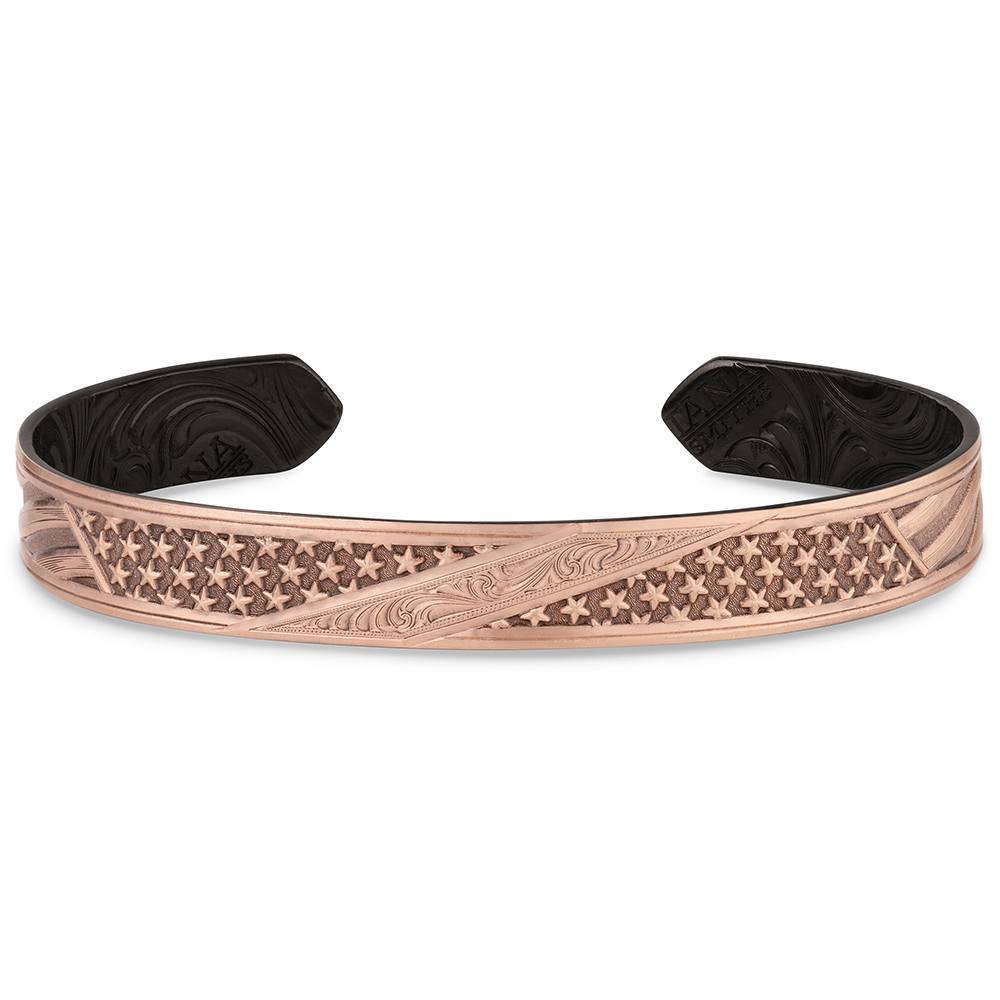 Montana Silversmiths Men's American Made Bracelet STYLE AMBC6414BLB