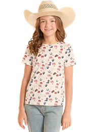 Panhandle Slim Girl's Short Sleeve Shirt STYLE BG21T09179