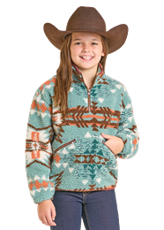 Rock & Roll Denim Girl's Sherpa Pullover Jacket STYLE BG91C07014