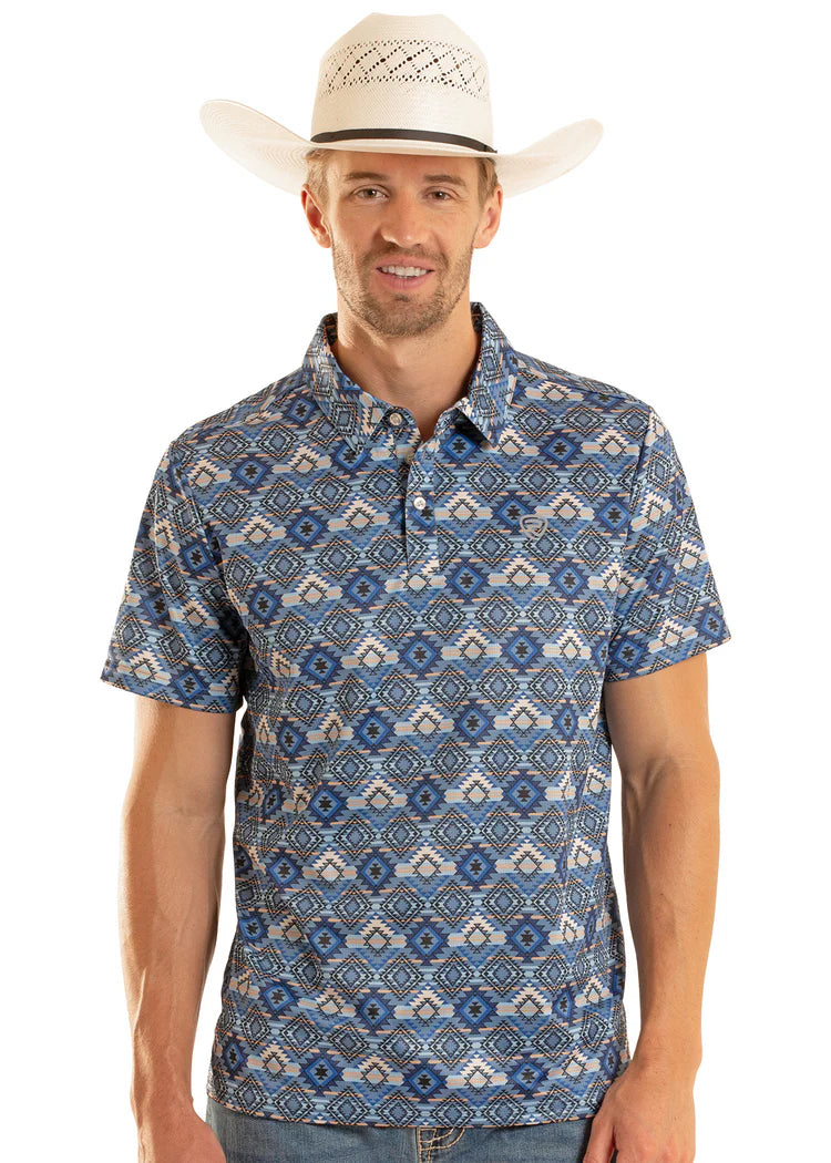 Rock & Roll Denim Men's Short Sleeve Polo Shirt STYLE BM51T08719