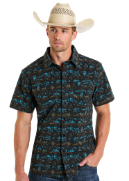 Rock & Roll Men's Short Sleeve Shirt STYLE BMB3S06434