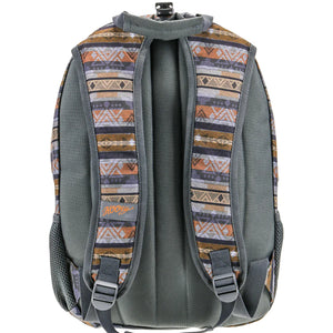 Hooey Grey/Tan & Charcoal Stripe Backpack STYLE BP052GYTN