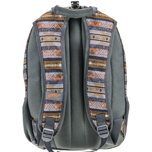 Hooey Grey Tan Charcoal Stripe Backpack STYLE BP052GYTN Bear