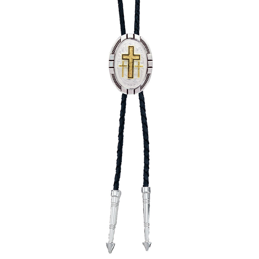 Montana Silversmiths Triple Cross Bolo Tie STYLE BT26-855