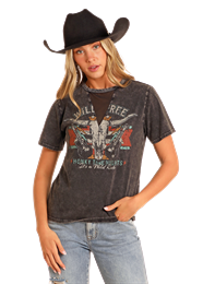 Rock & Roll Denim Women's Short Sleeve Shirt STYLE BW21T04519