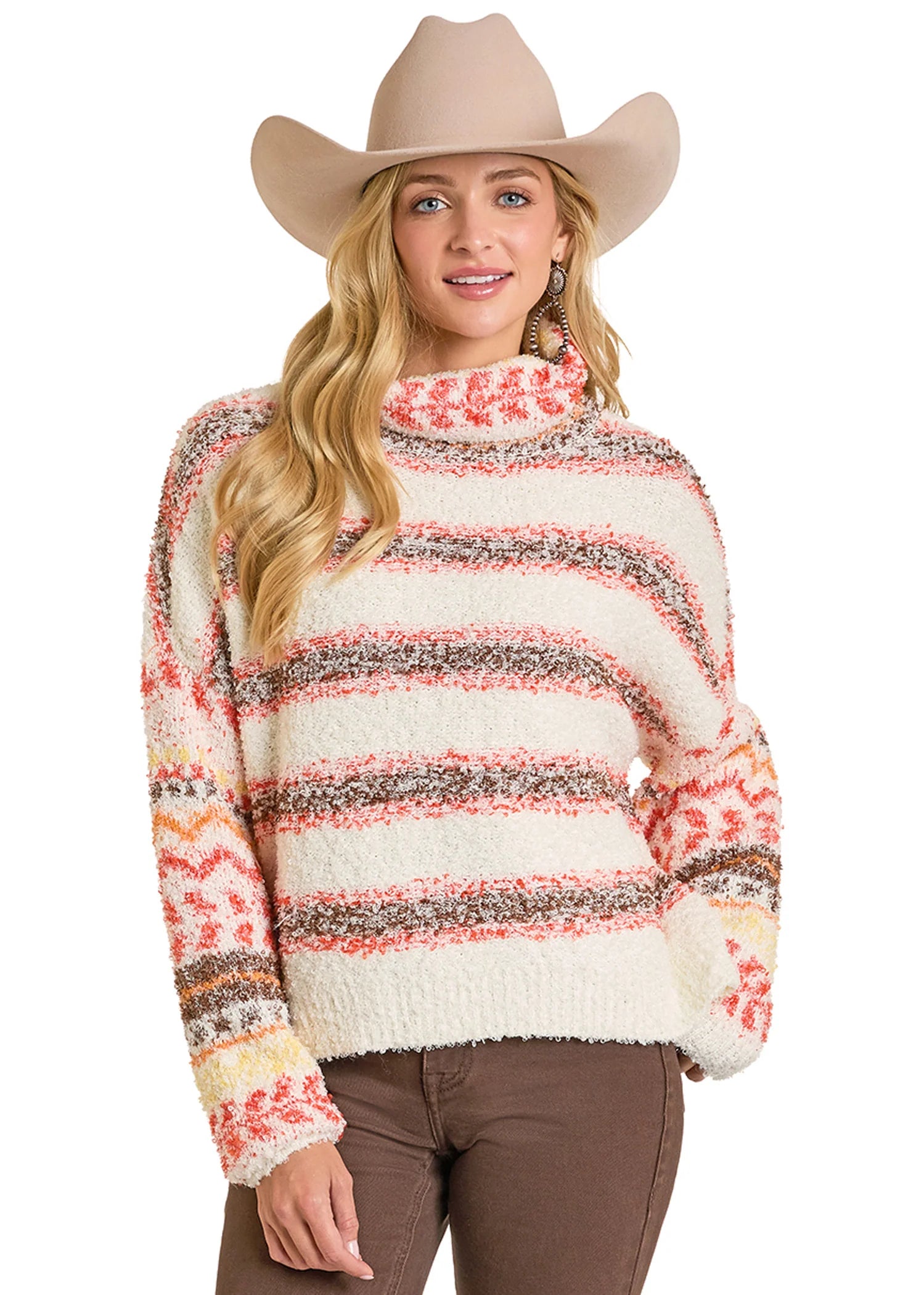 Rock & Roll Denim Women's Turtleneck Sweater STYLE BW32T06994