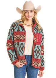 Rock & Roll Denim Women's Sherpa Jacket  STYLE BW92C07008