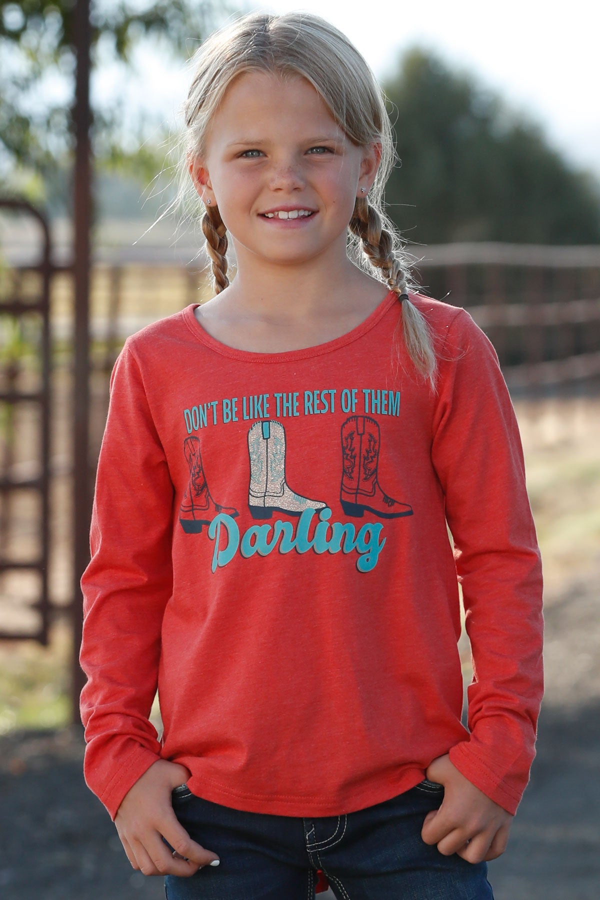 Cinch Girl's Long Sleeve Top STYLE CTK8730002