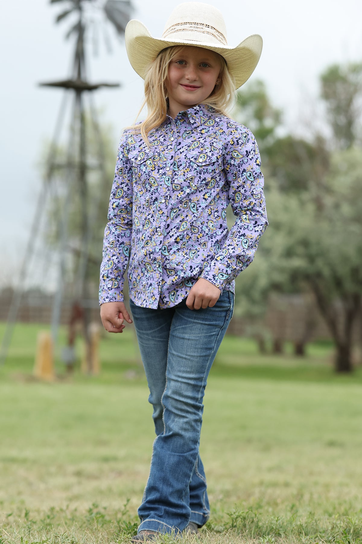 Cruel Girl's Denim Long Sleeve Shirt STYLE CTW3230055