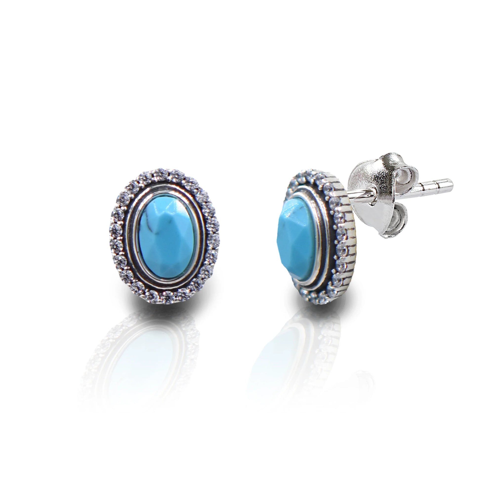 Kelly Herd Oval Turquoise Earrings STYLE EBE154