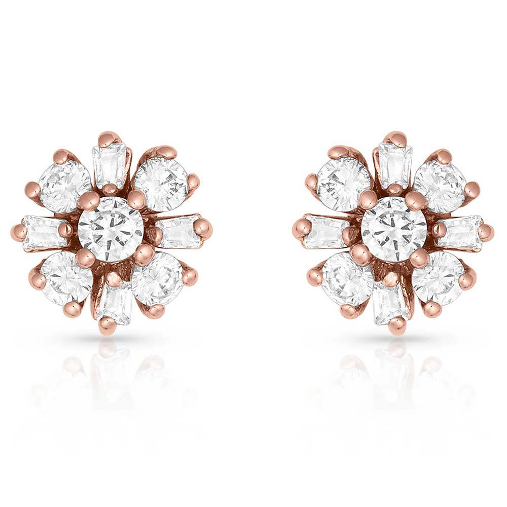 Montana Silversmiths Rose Gold Flower Earrings STYLE ER3874RG