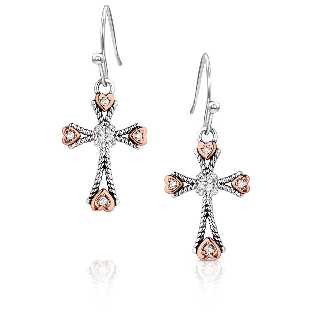 Montana Silversmiths Faith in my Heart Cross Earrings STYLE ER6040