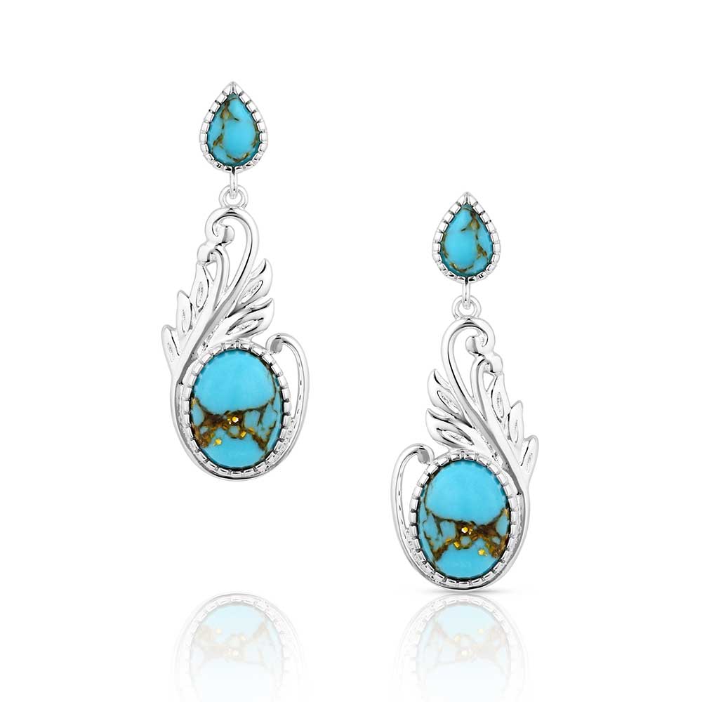 Montana Silversmiths Turquoise Breeze Earrings STYLE ER6194