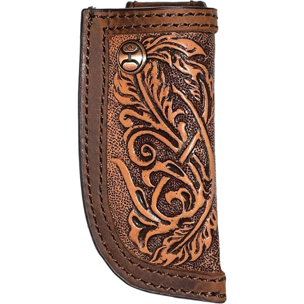 Hooey Hand Tooled Knife Sheath STYLE HKS018-BRTN
