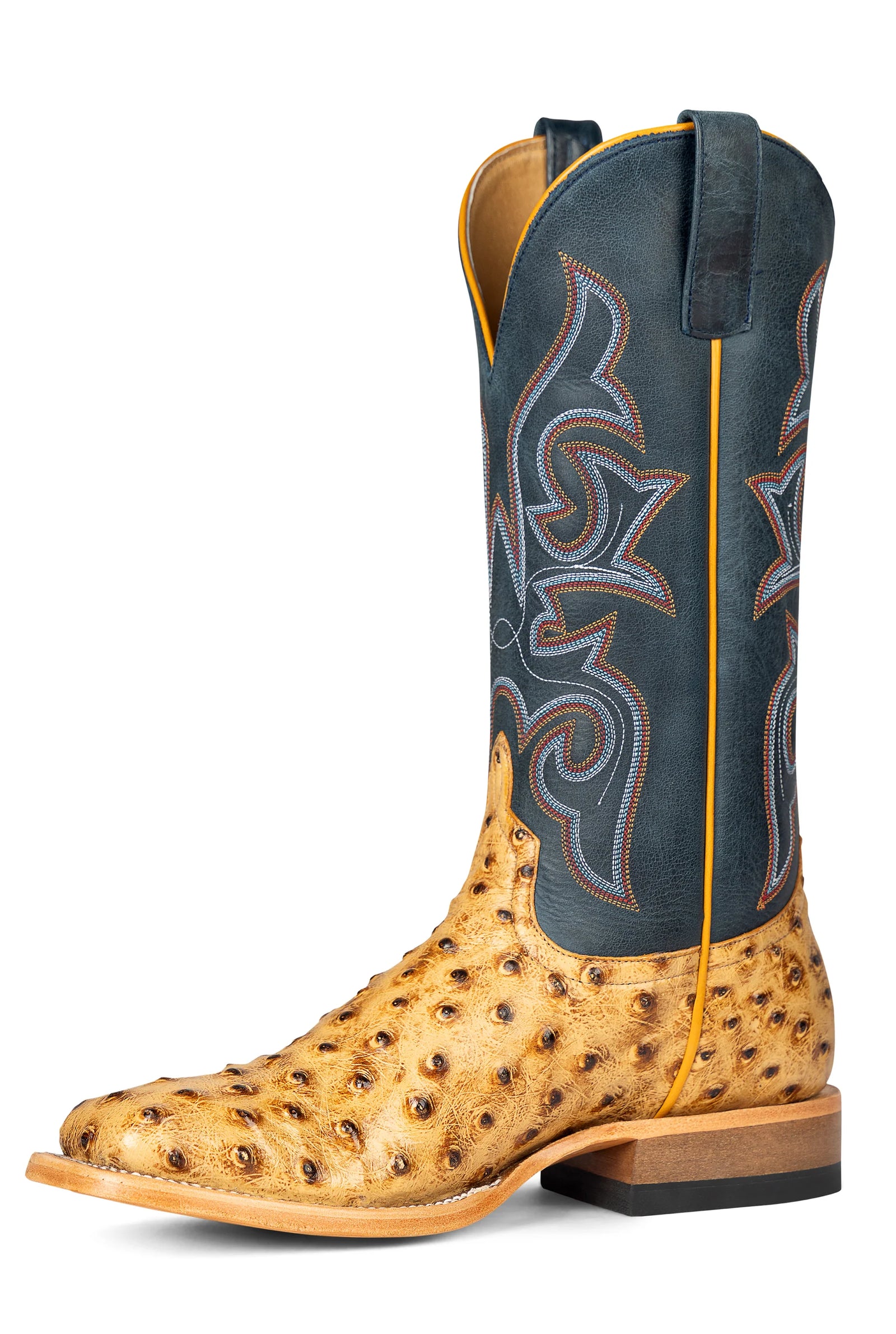Horse Power Men's Ostrich Print Square Toe Boot STYLE HP8083