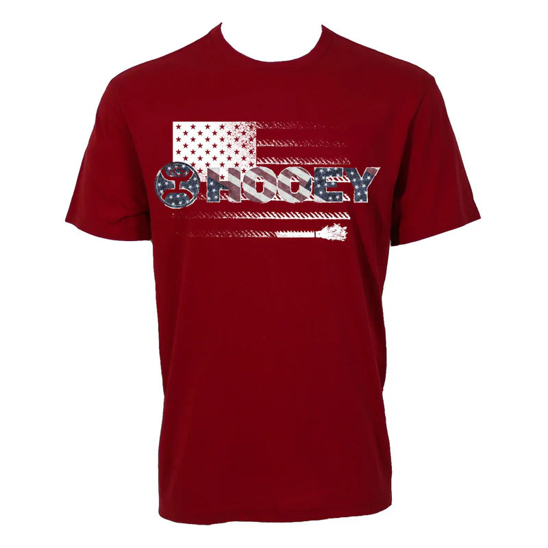 Hooey Men's OL' Glory Short Sleeve T-shirt STYLE HT2670RD