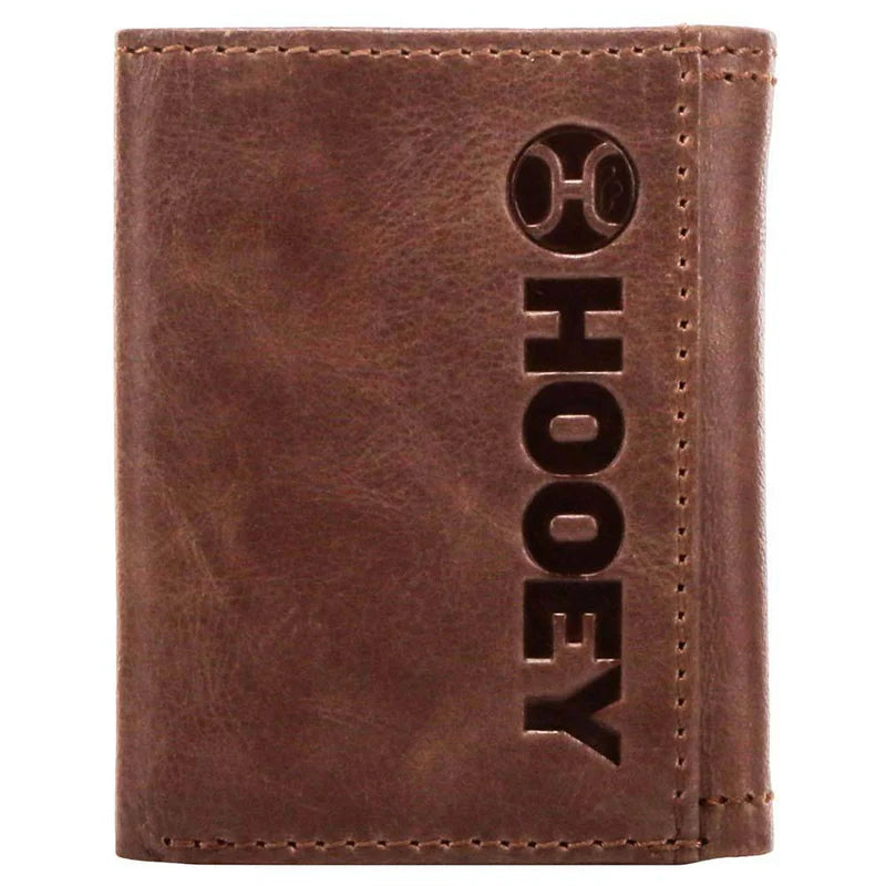 Hooey Smooth Brown Trifold Wallet STYLE HTF001-BR