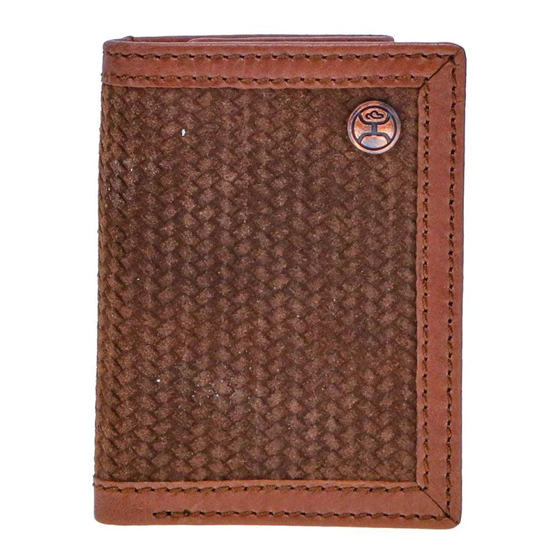 Hooey Trifold Basketweave Wallet STYLE HTR002-BR