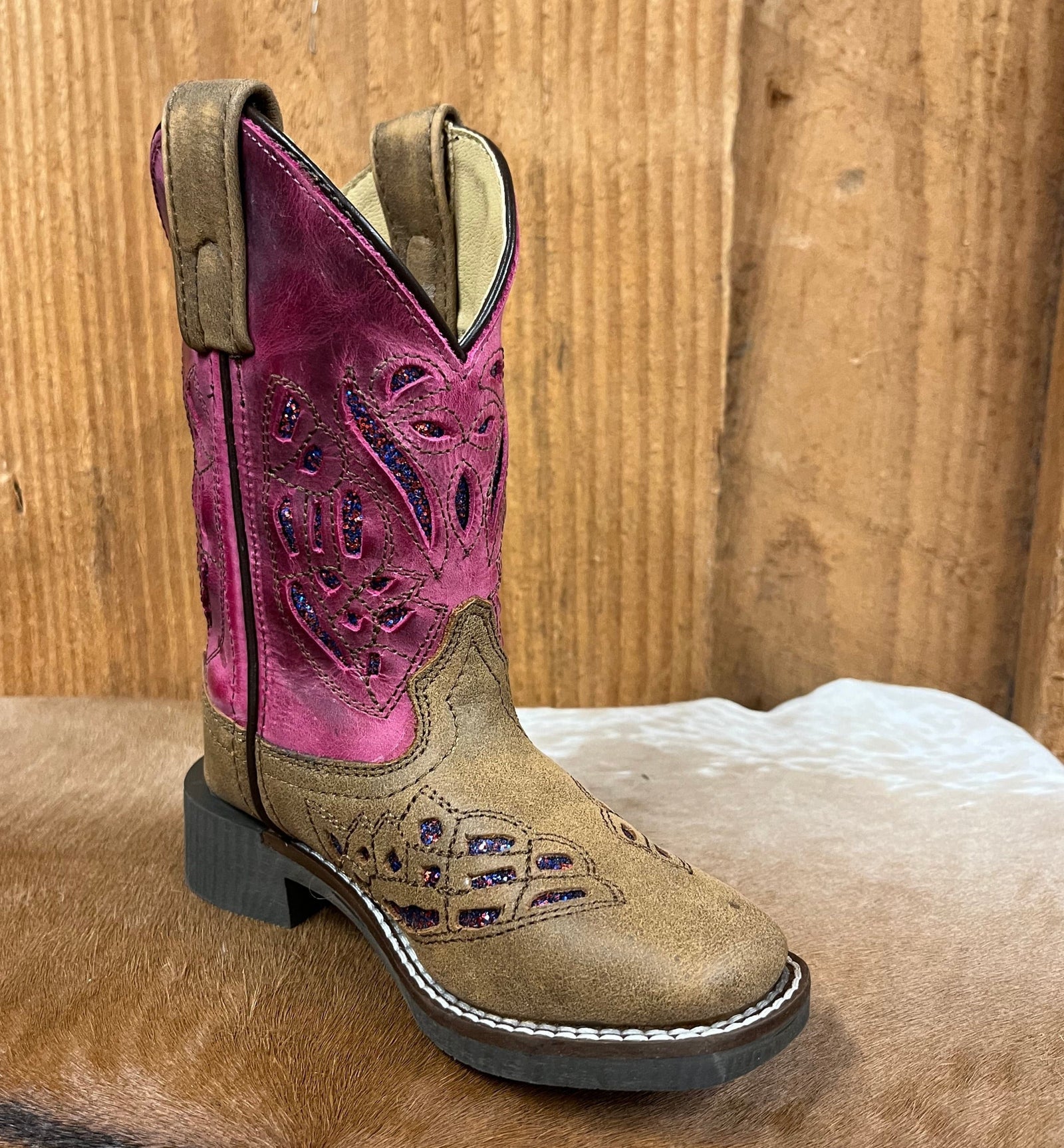 Old West Children's Square Toe Boot STYLE 3161C