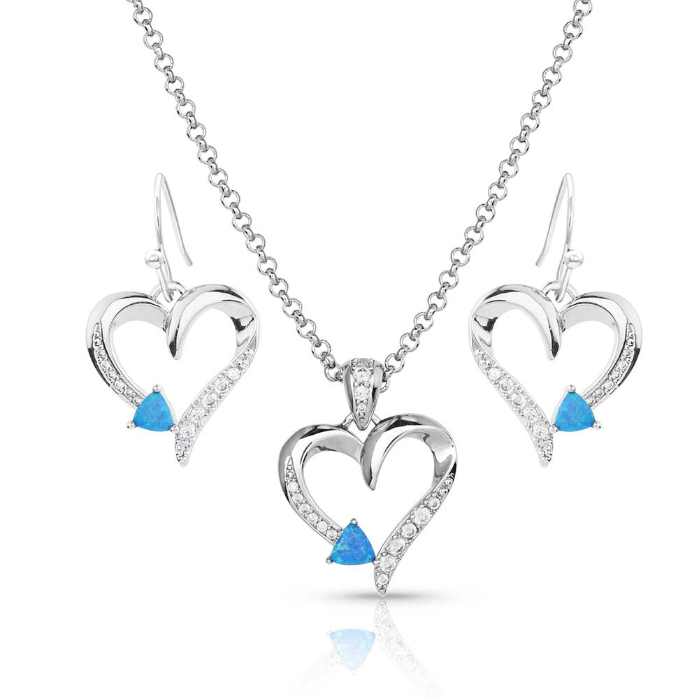 Montana Silversmiths Love Everlasting Opal Crystal Jewelry Set STYLE JS5708