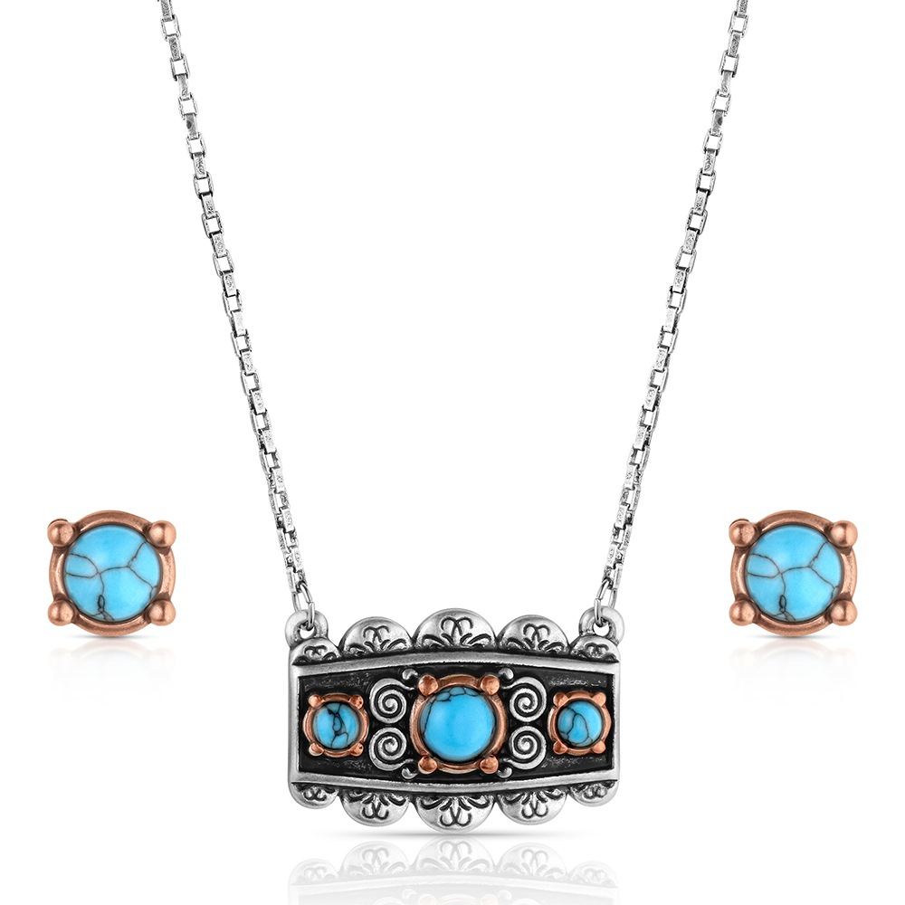 Montana Silversmiths Turquoise Peaks Jewelry Set STYLE JS6487