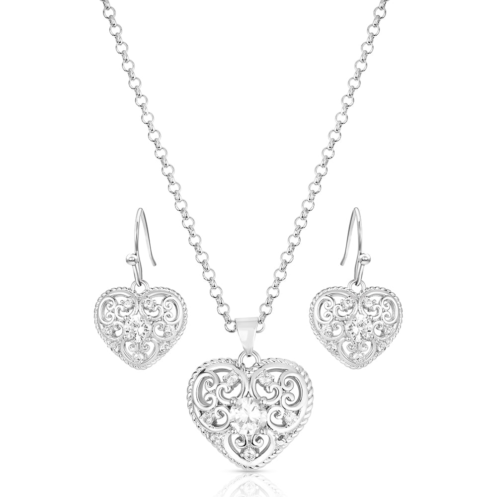 Montana Silversmiths Bling Heart Jewelry Set STYLE JS6622