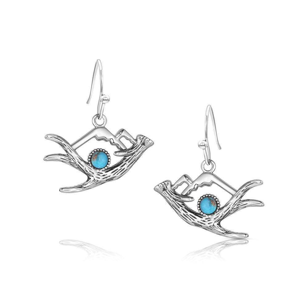 Montana Silversmiths Highline Trail Turquoise Earrings STYLE KTER6593B
