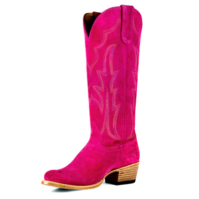 pink suede boots for womens
