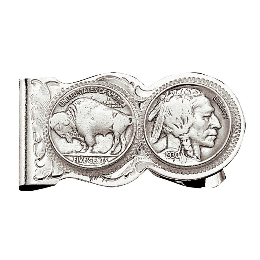 Montana Silversmiths Indian Nickle Money Clip STYLE MCL50